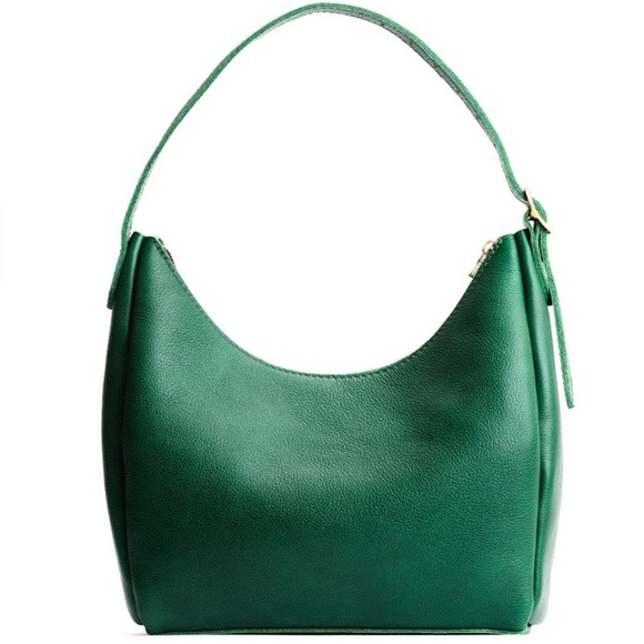 Portland Leather ASPEN SHOULDER BAG in Bacalar Green Medium NEW - Picture 3 of 8